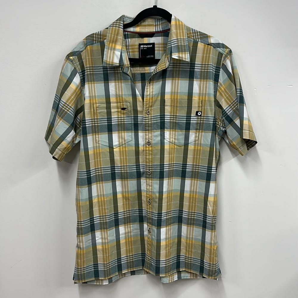 MARMOT Innesdale Short Sleeve Performance Hiking Shirt yellow xl